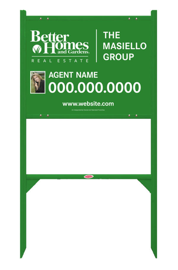 Angle Iron Frame and Photo Sign Panel Unit, 18h x 24w, Green