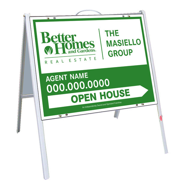 open house a-frame and agent sign panel unit, .050 polyethylene 18h x 24w