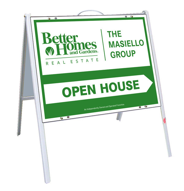 open house A-frame and sign panel unit, .050 polyethylene 18h x 24w