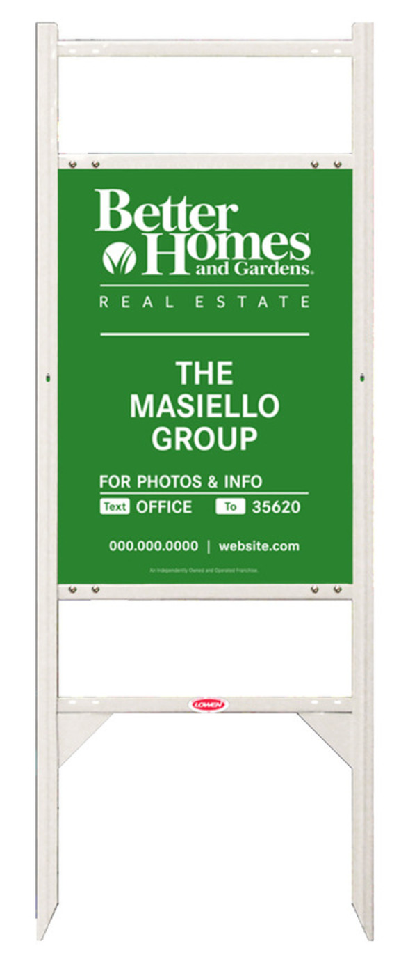 Angle Iron Frame w Two Rider Inserts and For Photos & Info Sign Panel Unit, 24h x 18w,