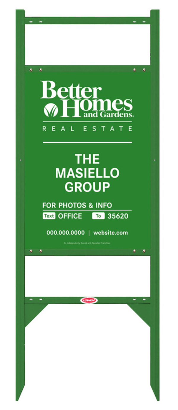 Angle Iron Frame w Two Rider Inserts and For Photos & Info Sign Panel Unit, 24h x 18w,