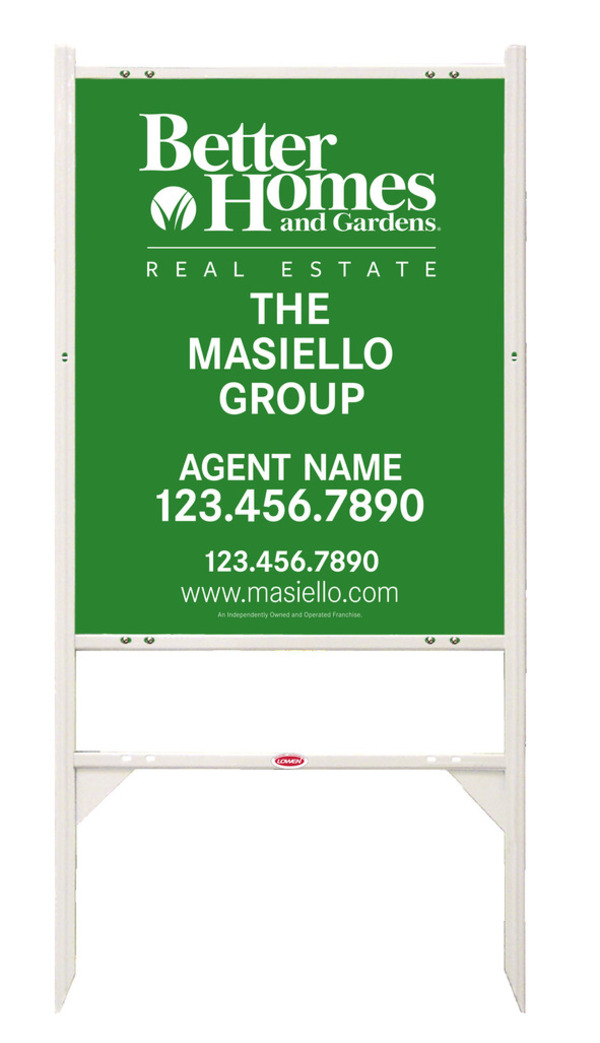 Angle Iron Frame and Agent Name Sign Panel Unit, 30h x 24w, Steel