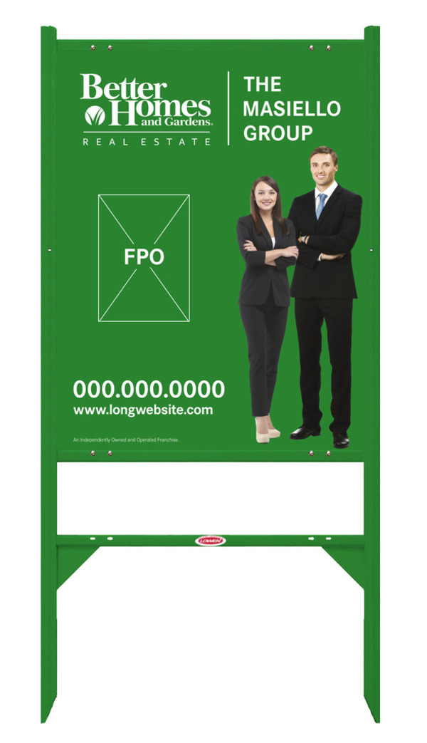 Angle Iron Frame and Sign Panel Unit, 30h x 24w, Green