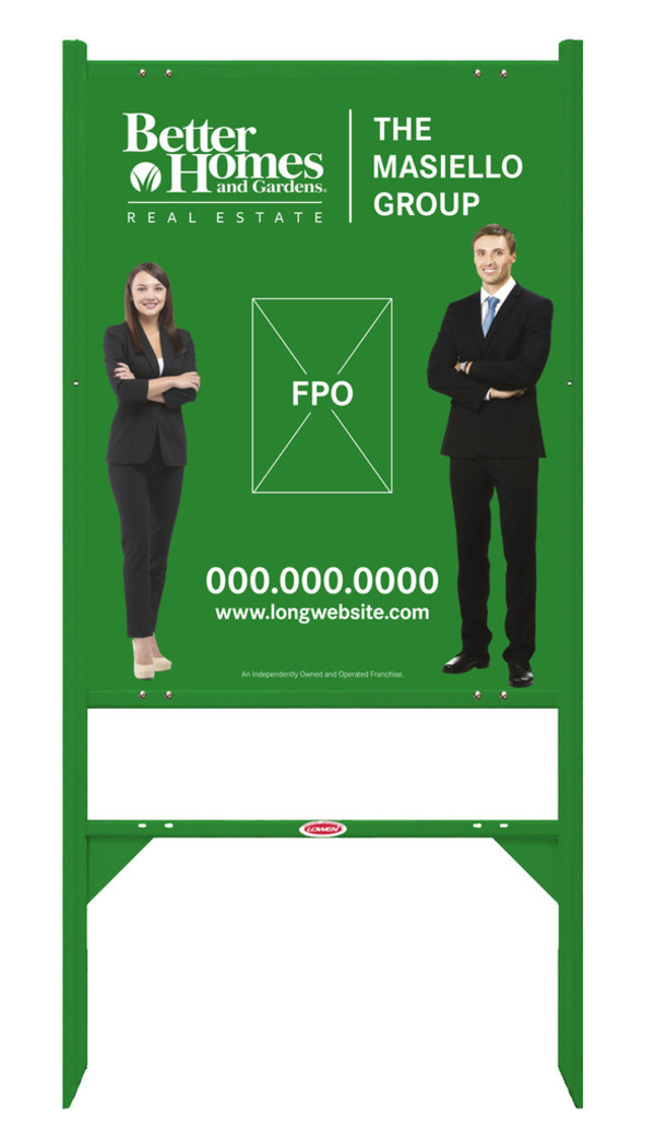 Angle Iron Frame and Sign Panel Unit, 30h x 24w, Green
