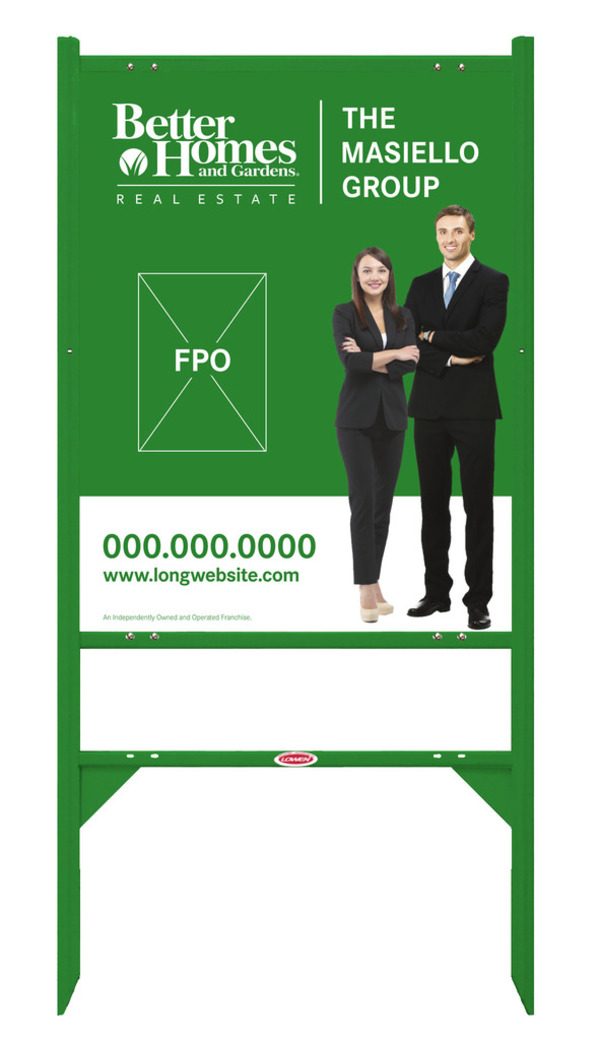 Angle Iron Frame and Sign Panel Unit, 30h x 24w, Green