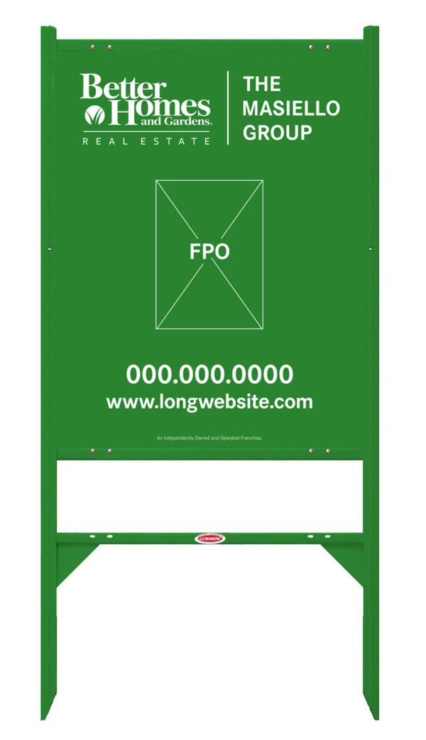 Angle Iron Frame and Sign Panel Unit, 30h x 24w, Green