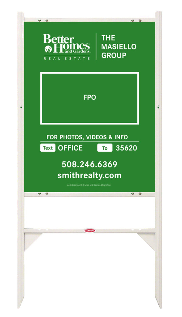 Angle Iron Frame and For Photos & Info w Logo Sign Panel Unit, 30h x 24w, Steel