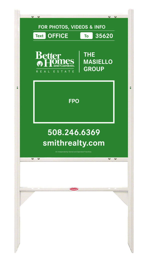Angle Iron Frame and For Photos & Info w Logo Sign Panel Unit, 30h x 24w, Steel