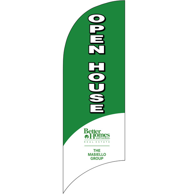 Open House w Company Name Feather Flag Only, 7-Foot