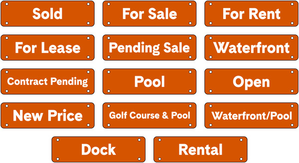 Hanging Message Sign Rider, 4h x 14w, 3mm Aluminum Composite