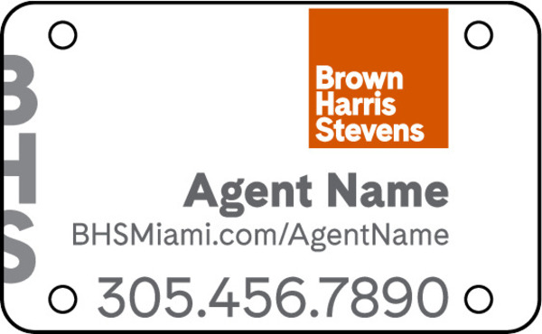Hanging Agent Sign Panel, 5h x 8w, 3mm Aluminum Composite