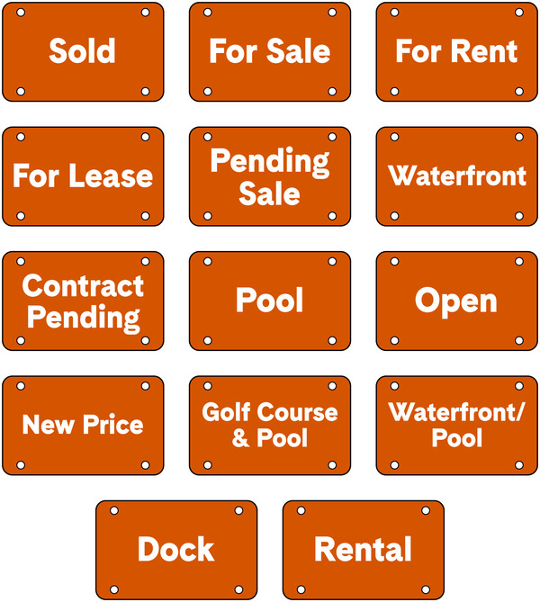 Hanging Message Sign Rider, 5h x 8w, 3mm Aluminum Composite