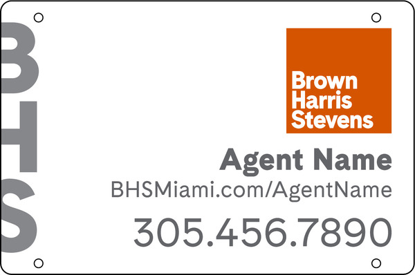Hanging Agent Sign Panel, 12h x 18w, 3mm Aluminum Composite
