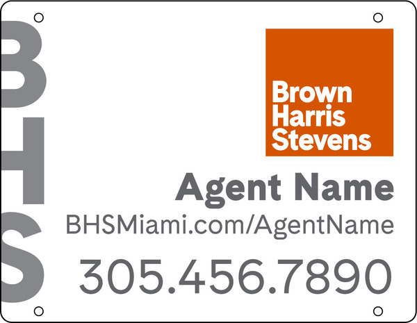 Hanging Agent Sign Panel, 14h x 18w, 3mm Aluminum Composite