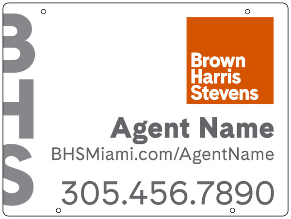 Hanging Agent Sign Panel, 18h x 24w, 3mm Aluminum Composite