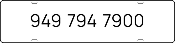 Phone Number or Website Sign Rider, 6h x 24w, Steel