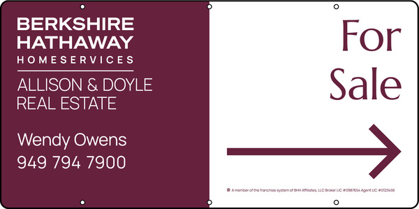 Agent For Sale Sign Panel, 12h x 24w, Steel