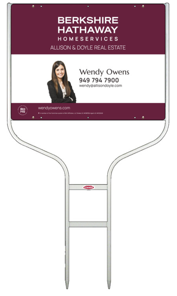 Round Rod Frame and Cut Out Photo Sign Panel Unit, 18h x 24w, Steel
