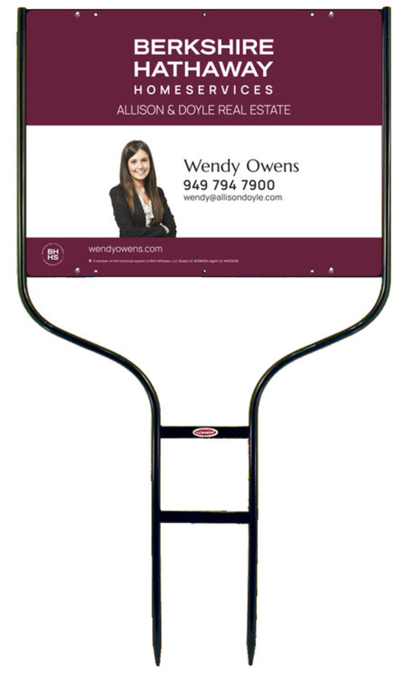 Round Rod Frame and Cut Out Photo Sign Panel Unit, 18h x 24w, Steel