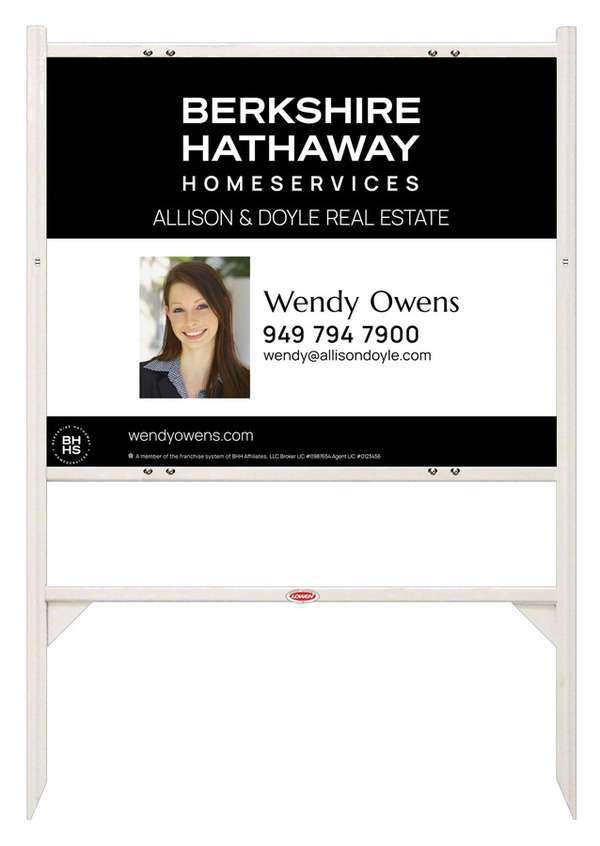 Angle Iron Frame and Agent Photo Sign Panel Unit, 24h x 30w, Steel