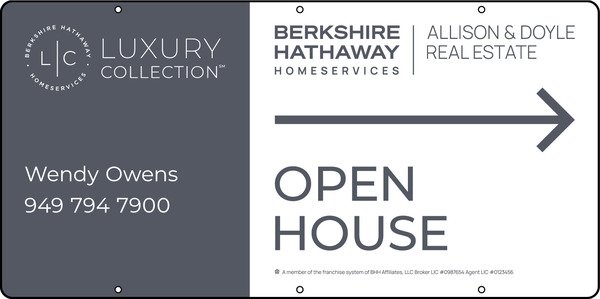 Agent Open House Sign Panel, 12h x 24w, Steel