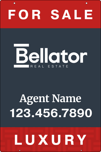 Luxury Portfolio Agent Hanging Sign Panel, 36h x 24w, 3mm Aluminum Composite