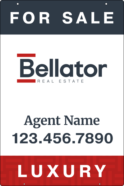 Luxury Portfolio Agent Hanging Sign Panel, 36h x 24w, 3mm Aluminum Composite