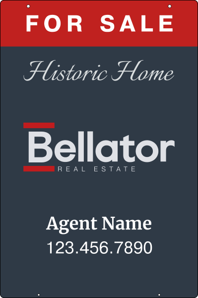 Historic Home Agent Hanging Sign Panel, 36h x 24w, 3mm Aluminum Composite