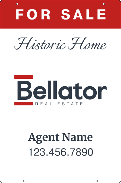 Historic Home Agent Hanging Sign Panel, 36h x 24w, 3mm Aluminum Composite