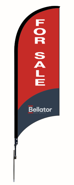 For Sale Feather Flag Unit, 9-Foot, Red and Blue