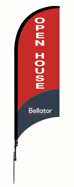 Open House Feather Flag Unit, 9-Foot, Red and Blue