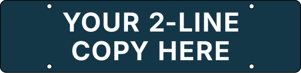 Custom Hanging Sign Rider, 6h x 24w, 3MM Aluminum Composite