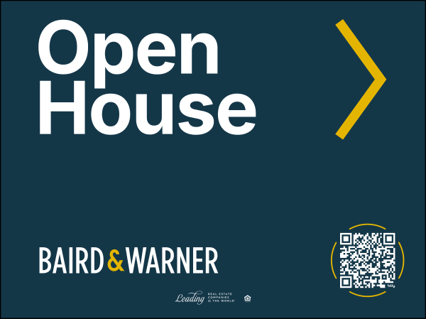 Directional Office Open House Sign Panel, 18h x 24w, 4mm Corrugated