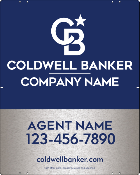 Agent Sign Panel, 30h x 24w, 3MM Brushed Aluminum Composite