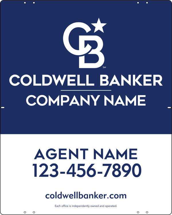 Agent Sign Panel, 30h x 24w, Steel