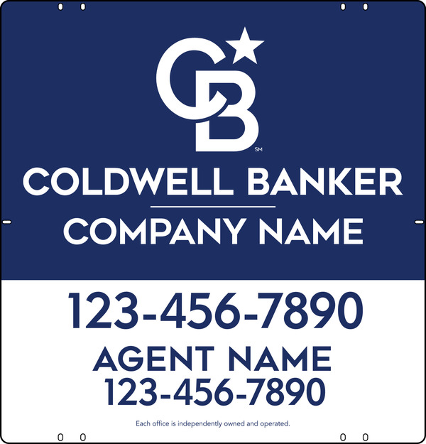 Agent Sign Panel, 25h x 24w, Poly