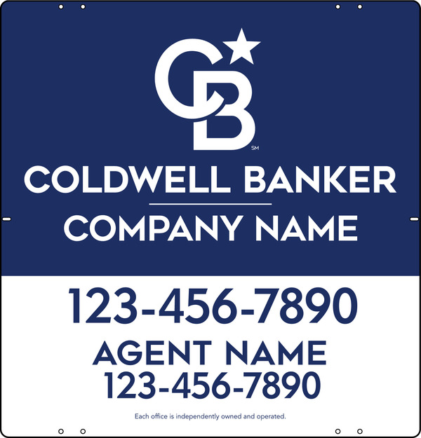 Reflective Agent Sign Panel, 25h x 24w, Steel