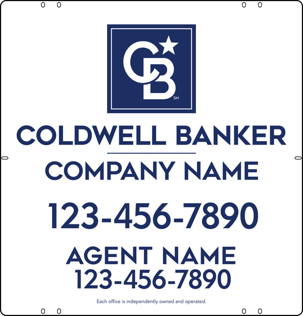 Agent Sign Panel, 25h x 24w, Poly