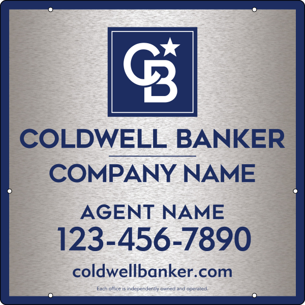 Agent Hanging Sign Panel, 24h x 24w, 3MM Brushed Aluminum Composite
