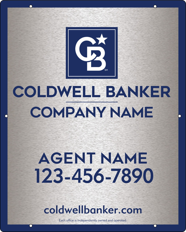 Agent Hanging Sign Panel, 30h x 24w, 3MM Brushed Aluminum Composite