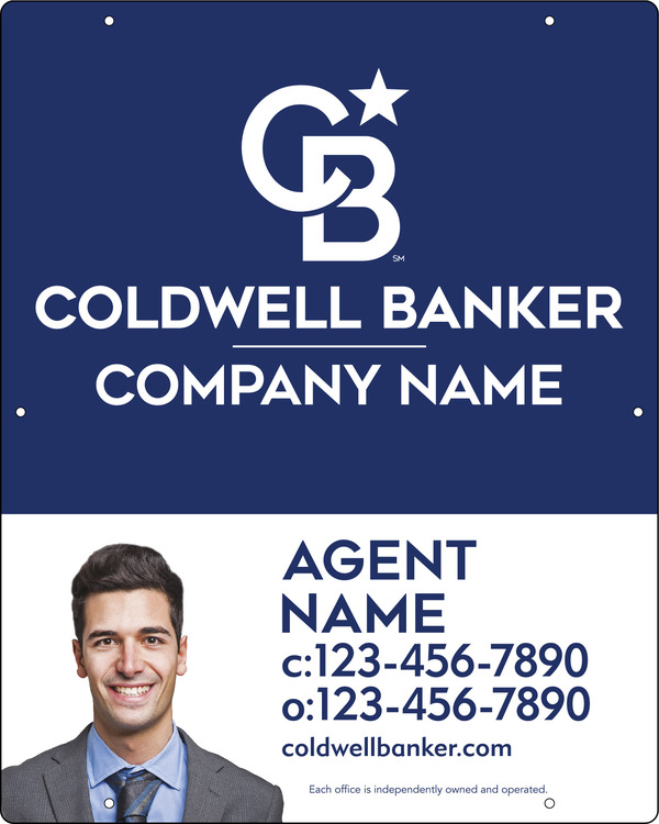 Agent Cut Out Photo Hanging Sign Panel, 30h x 24, .063 Aluminum