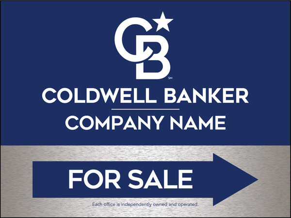 Directional Office For Sale Sign Panel, 18h x 24w, 4mm Corrugated