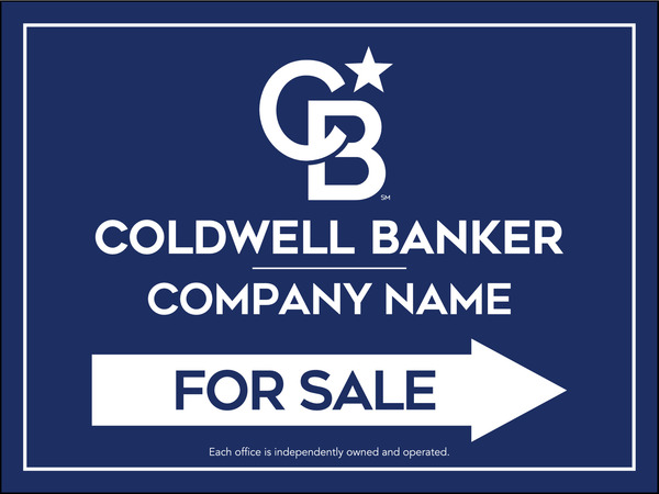 Directional Office For Sale Sign Panel, 18h x 24w, 4mm Corrugated