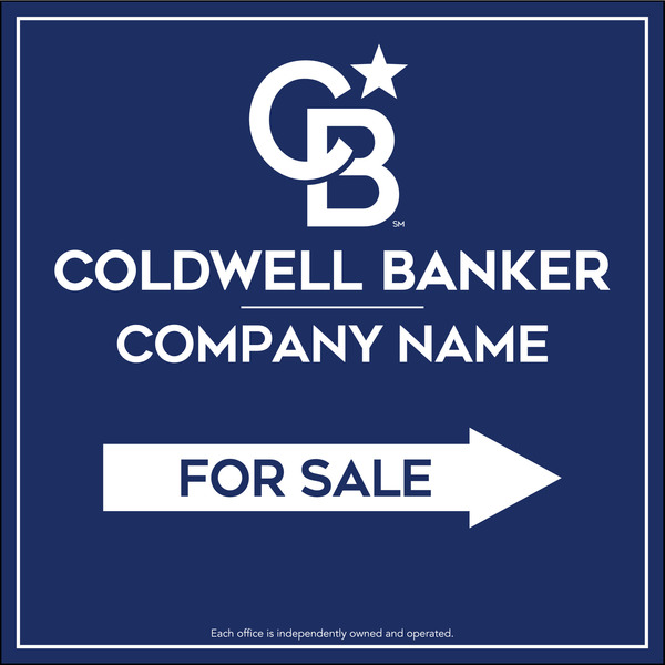 Directional Office For Sale Sign Panel, 24h x 24w, 4mm Corrugated