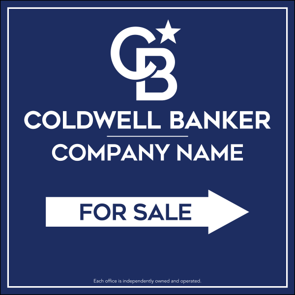 Directional Office For Sale Sign Panel, 24h x 24w, 4mm Corrugated