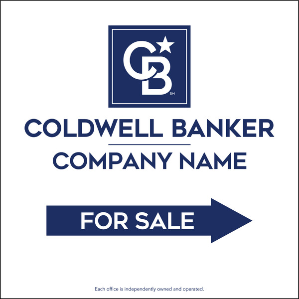 Directional Office For Sale Sign Panel, 24h x 24w, 4mm Corrugated
