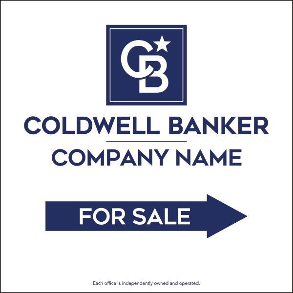 Directional Office For Sale Sign Panel, 24h x 24w, 4mm Corrugated