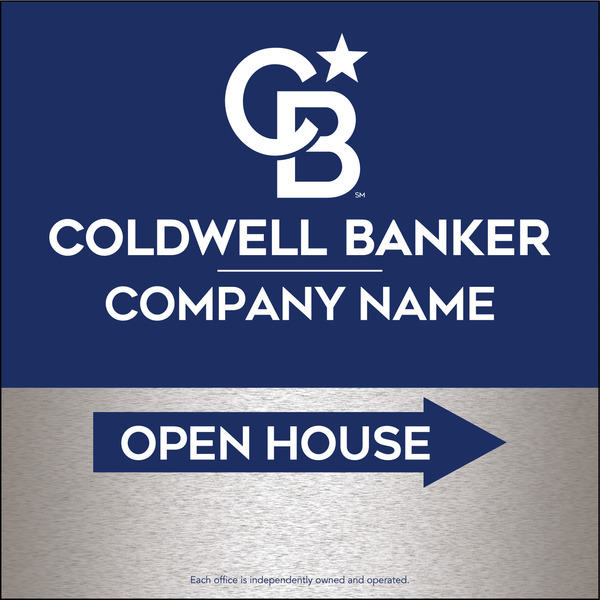 Directional Office Open House Sign Panel, 24h x 24w, 4mm Corrugated