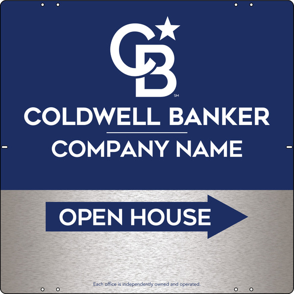 Office Open House Sign Panel, 24h x 24w, 3MM Brushed Aluminum Composite