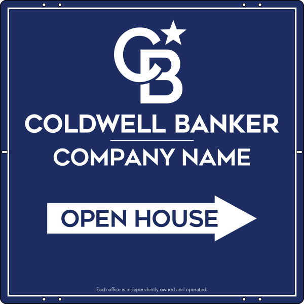 Directional Office Open House Sign Panel, 24h x 24w, Steel